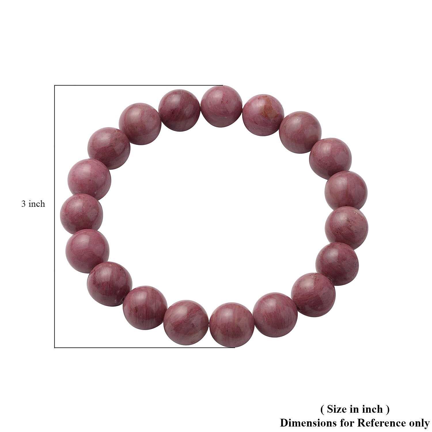 Rhodochrosite Beaded Stretch Bracelet 173.25 ctw