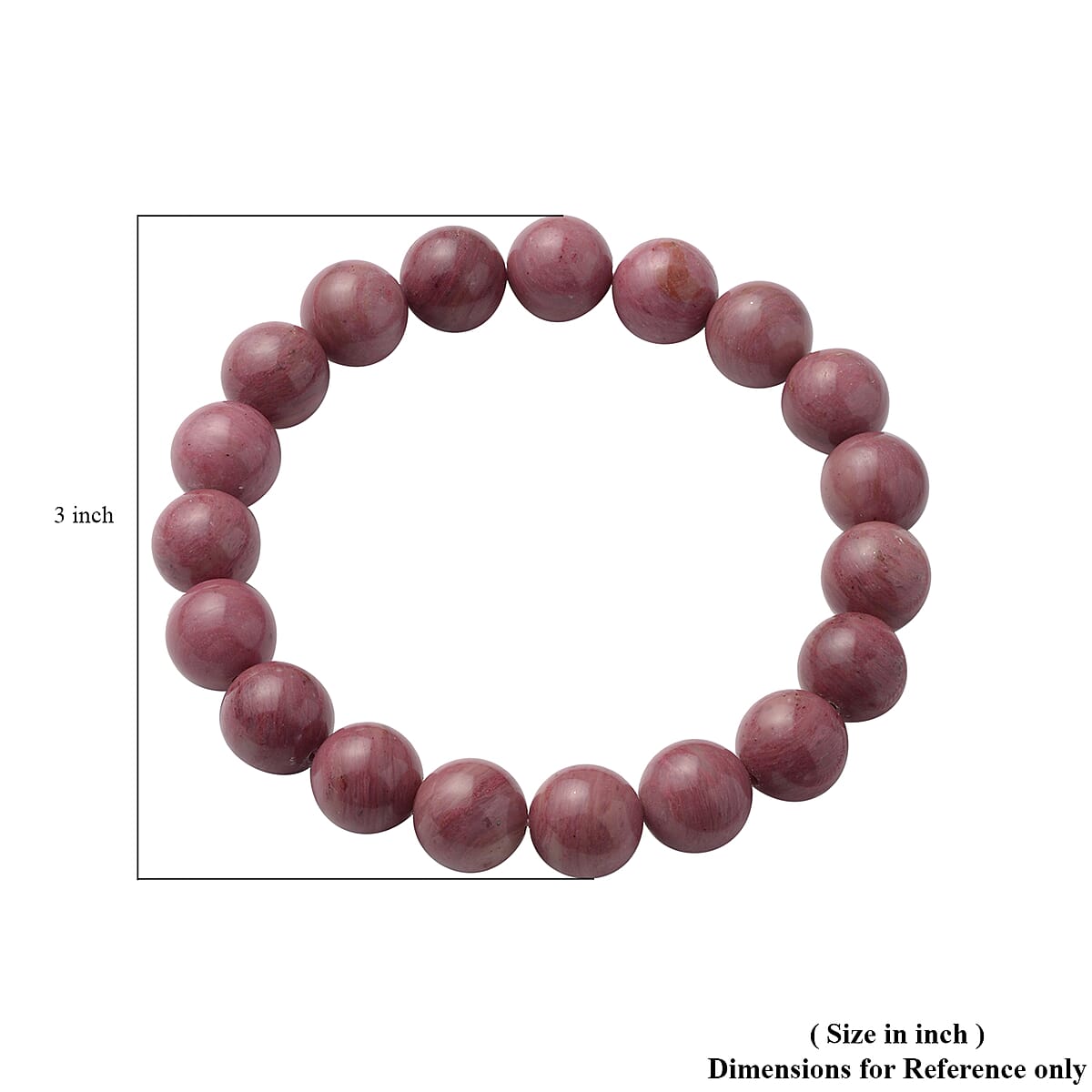 Rhodochrosite Beaded Stretch Bracelet 173.25 ctw image number 3