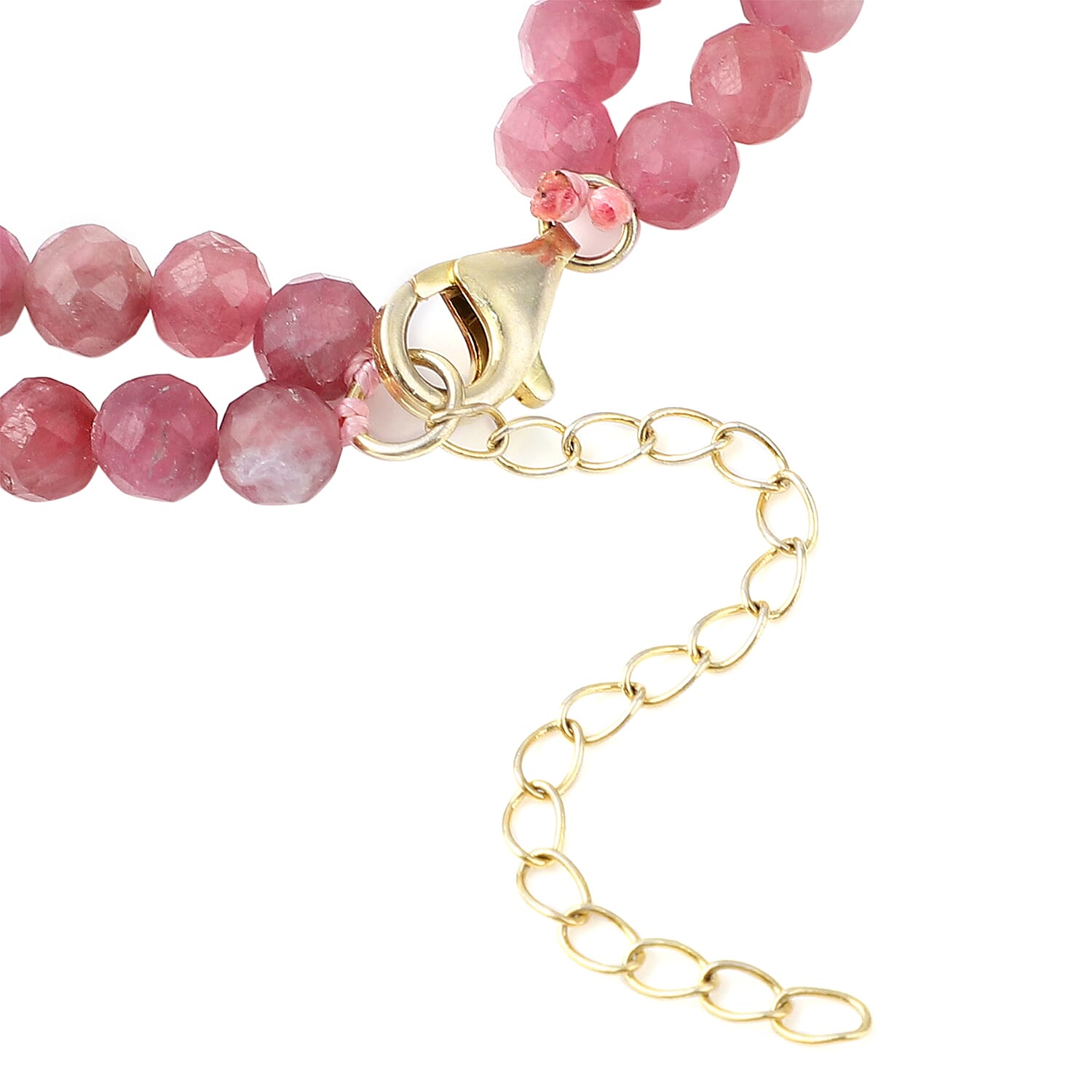 Morro Redondo Pink Tourmaline Beaded Dual Row Bracelet in 14K Yellow Gold Over Sterling Silver (6.75 In) 65.00 ctw