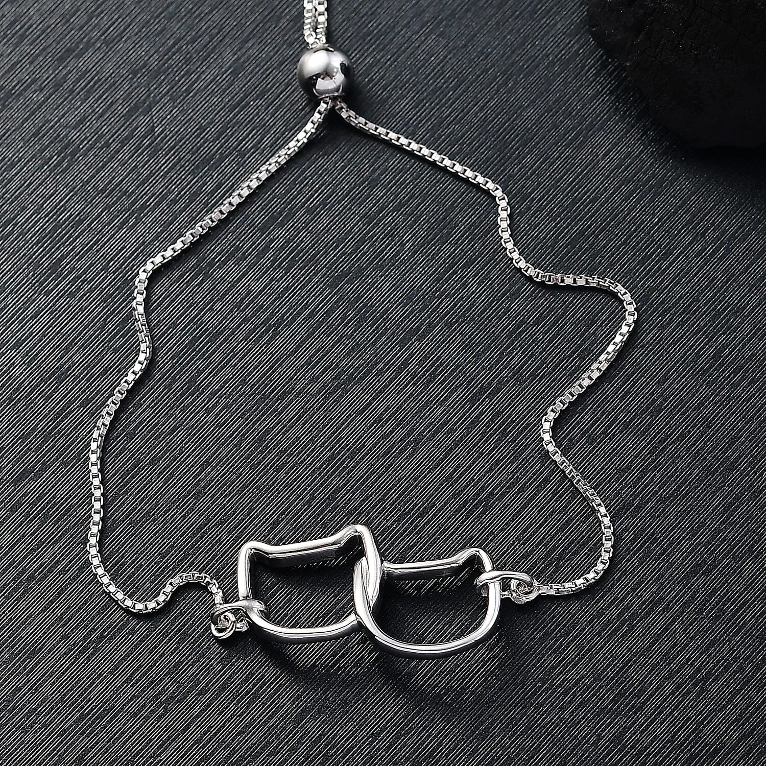 Bolo Bracelet in Platinum Over Sterling Silver 5.20 Grams