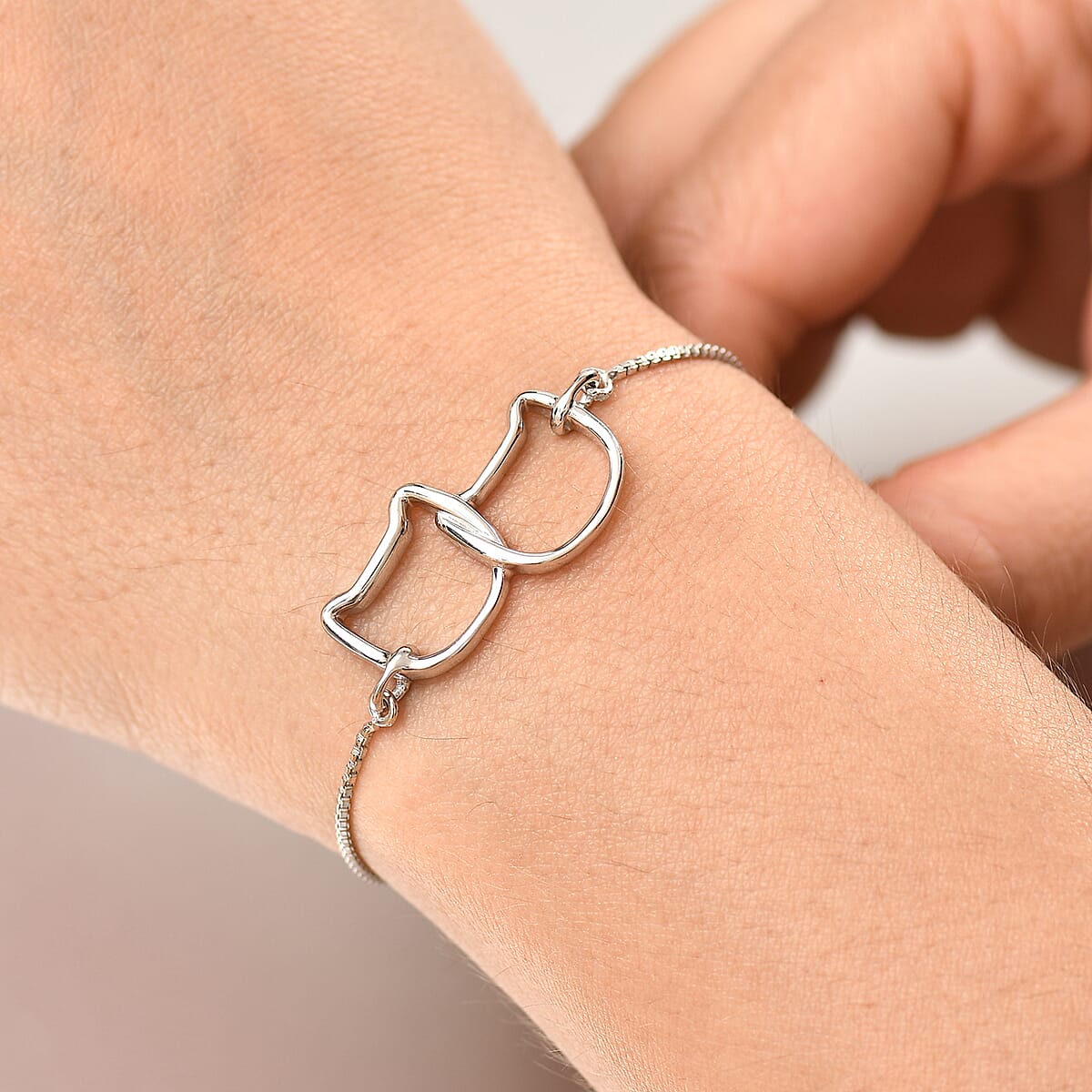 Bolo Bracelet in Platinum Over Sterling Silver 5.20 Grams image number 2