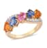 Multi Gemstone Infinity Ring in Vermeil Yellow Gold Over Sterling Silver (Size 7.0) 2.40 ctw image number 0