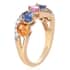 Multi Gemstone Infinity Ring in Vermeil Yellow Gold Over Sterling Silver (Size 7.0) 2.40 ctw image number 3