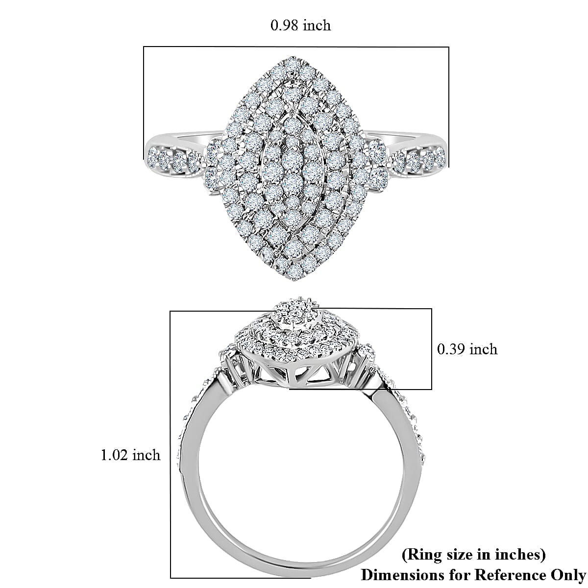 Rhapsody 950 Platinum IGI CERTIFIED Diamond E-F VS Marquise Shape Ring (Size 10.0) 7.80 Grams 1.00 ctw