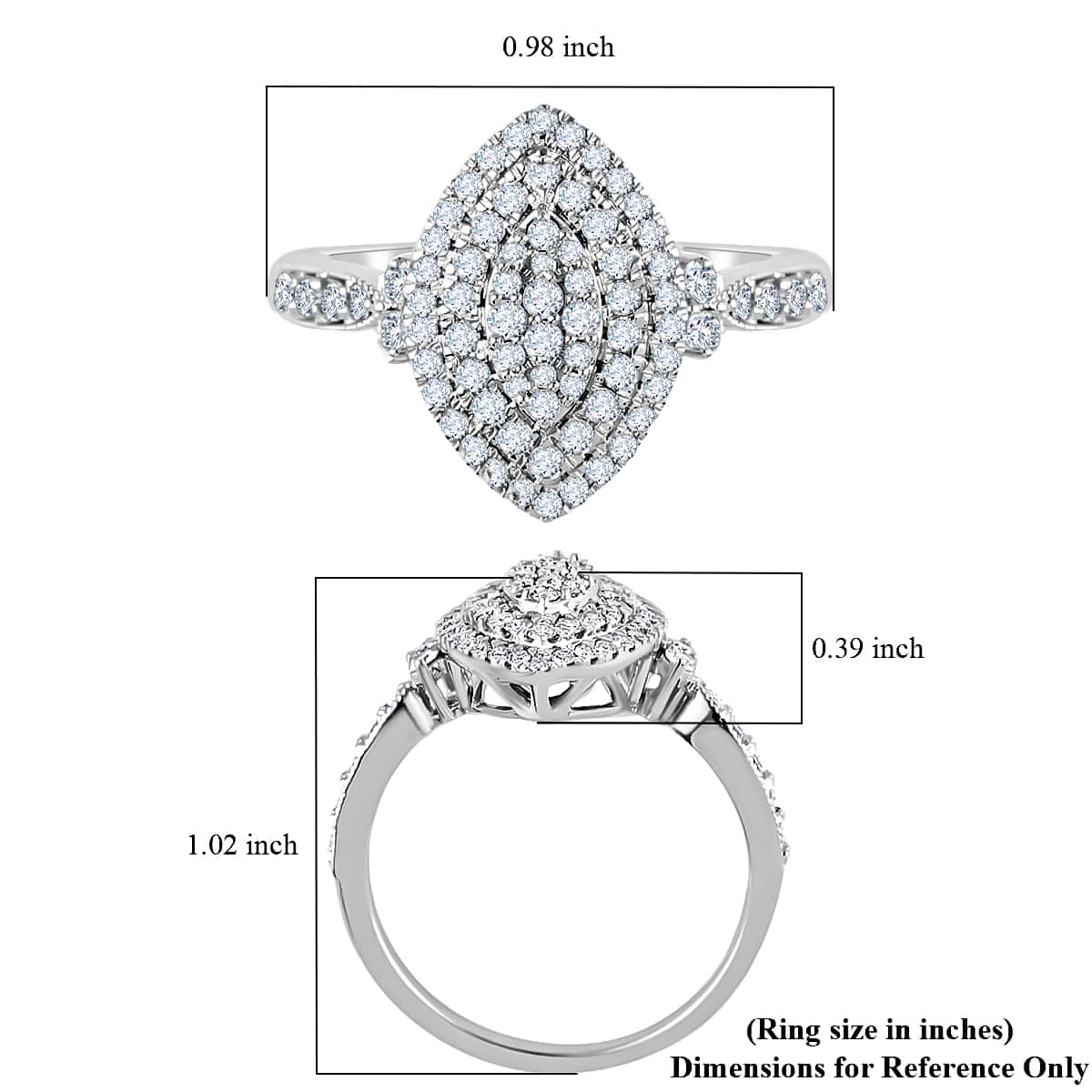 RHAPSODY 950 Platinum IGI CERTIFIED Diamond E-F VS Marquise Shape Ring 7.80 Grams 1.00 ctw image number 4