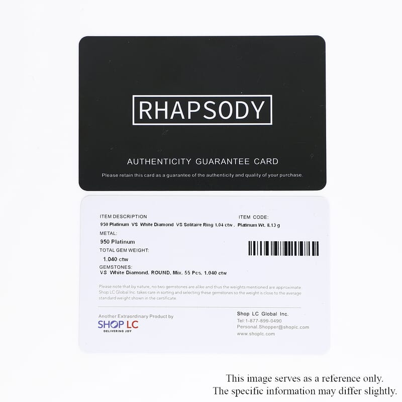 IGI Certified Rhapsody 950 Platinum Diamond E-F VS Cluster Ring (Size 10.0) 8.10 Grams 1.00 ctw