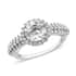 Lustro Stella Made with Finest CZ Floral Ring in Rhodium Over Sterling Silver (Size 9.0) 4.90 ctw image number 0