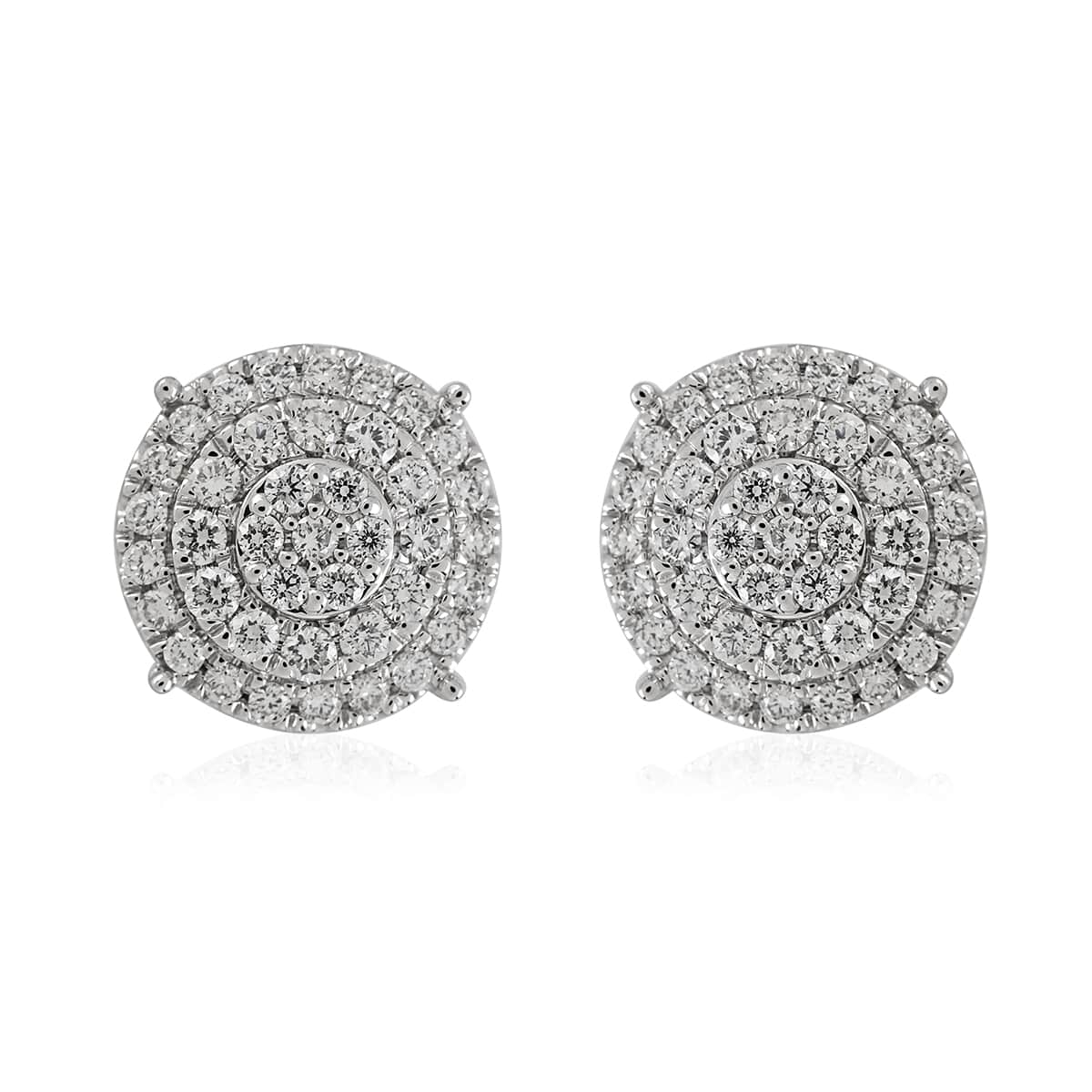 IGI Certified Rhapsody 950 Platinum E-F VS Diamond Stud Earrings 7.10 Grams 1.00 ctw image number 0