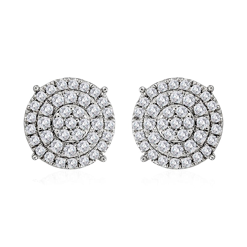 IGI Certified Rhapsody 950 Platinum E-F VS Diamond Stud Earrings 7.10 Grams 1.00 ctw