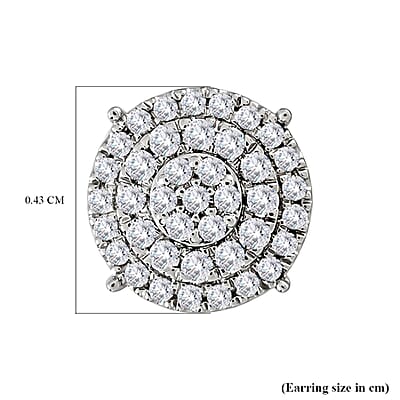 IGI Certified Rhapsody 950 Platinum E-F VS Diamond Stud Earrings 7.10 Grams 1.00 ctw