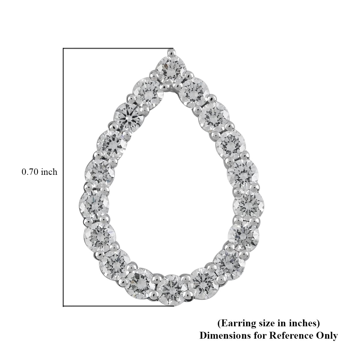 IGI Certified Rhapsody 950 Platinum E-F VS Diamond Earrings 4 Grams 1.00 ctw image number 3