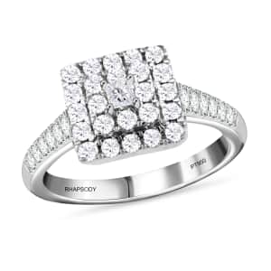 Rhapsody IGI Certified 950 Platinum Diamond E-F VS Ring (Size 6.0) 6.40 Grams 1.00 ctw