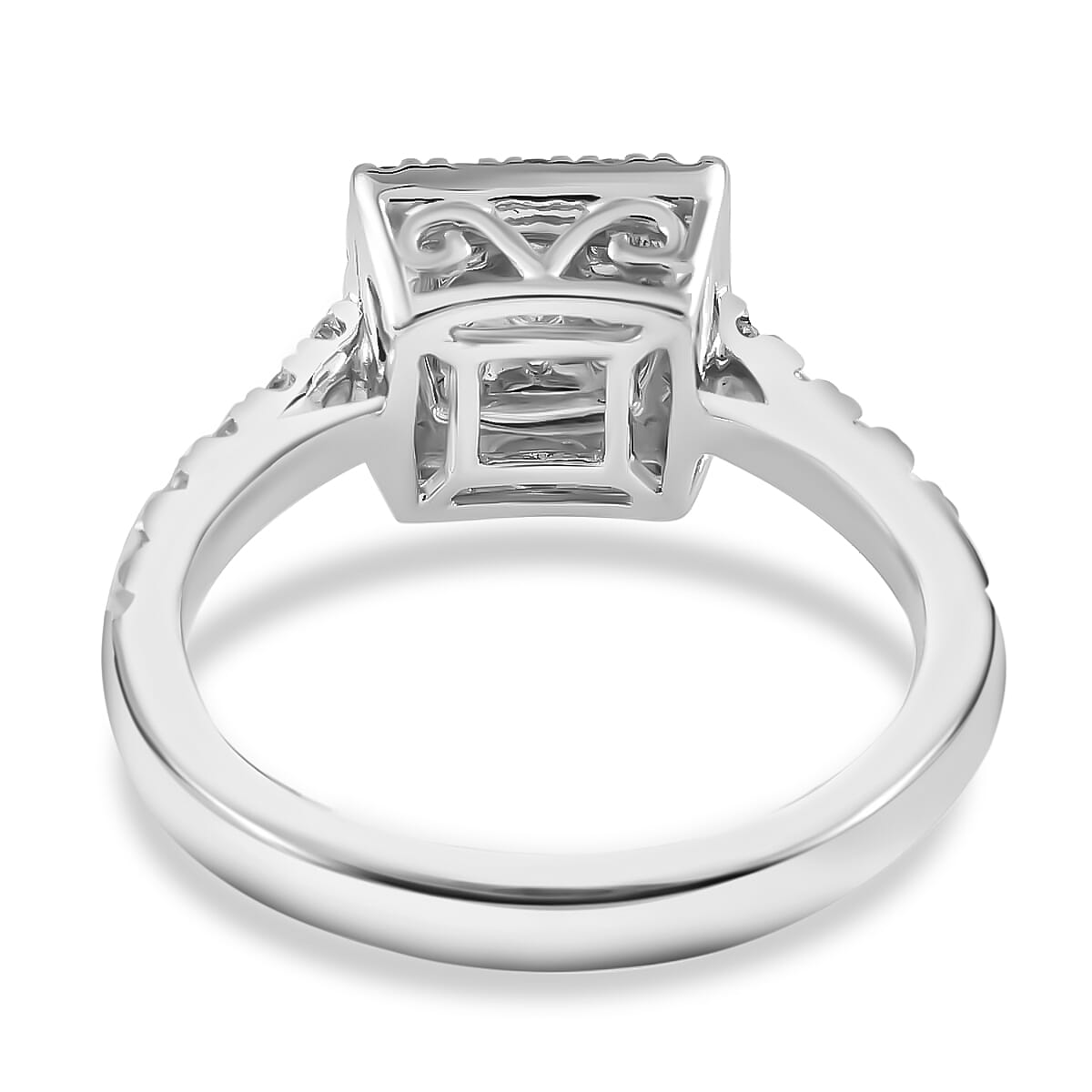 Rhapsody IGI Certified 950 Platinum Diamond E-F VS Ring (Size 8.0) 6.40 Grams 1.00 ctw image number 4