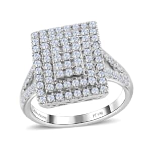 Rhapsody 950 Platinum IGI Certified Diamond E-F VS Ring (Size 10.0) 7.70 Grams 1.00 ctw