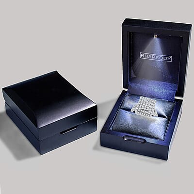 Rhapsody 950 Platinum IGI Certified Diamond E-F VS Ring (Size 10.0) 7.70 Grams 1.00 ctw