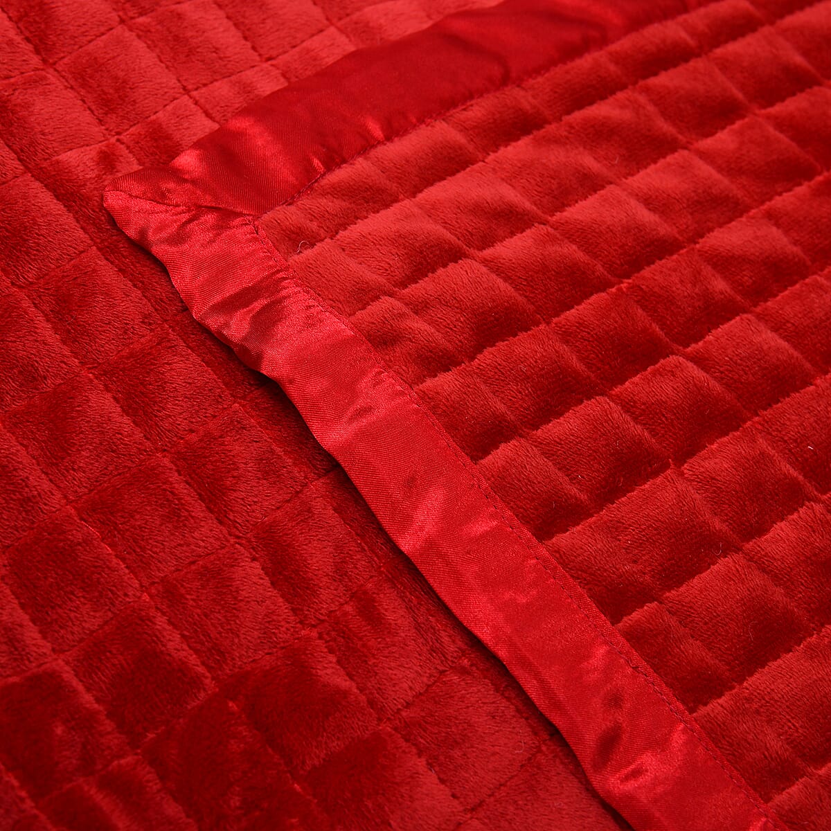 Homesmart Red Ultra Soft Crystal Velvet 3pcs Comforter Set - Queen image number 6
