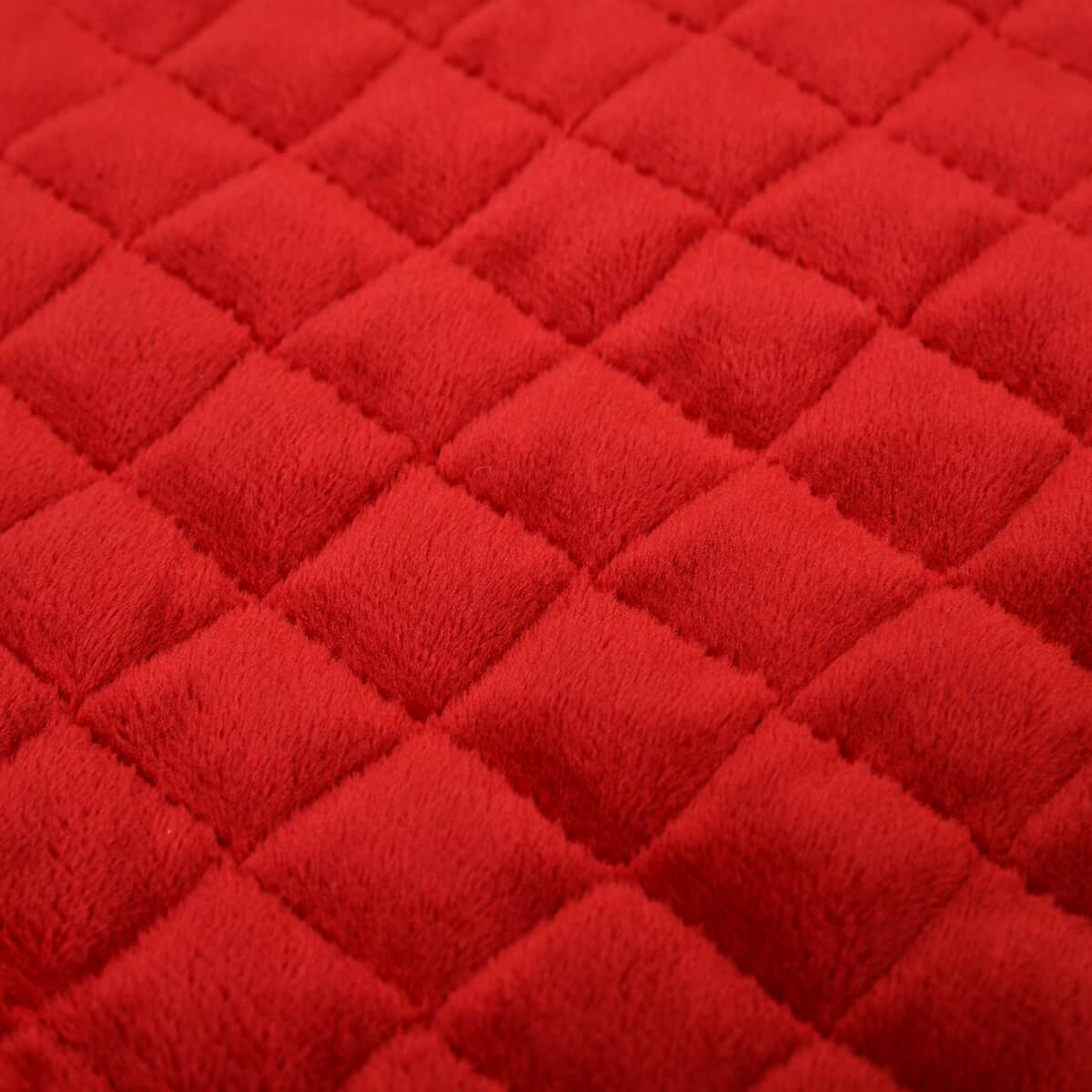 Homesmart Red Ultra Soft Crystal Velvet 3pcs Comforter Set - King image number 5