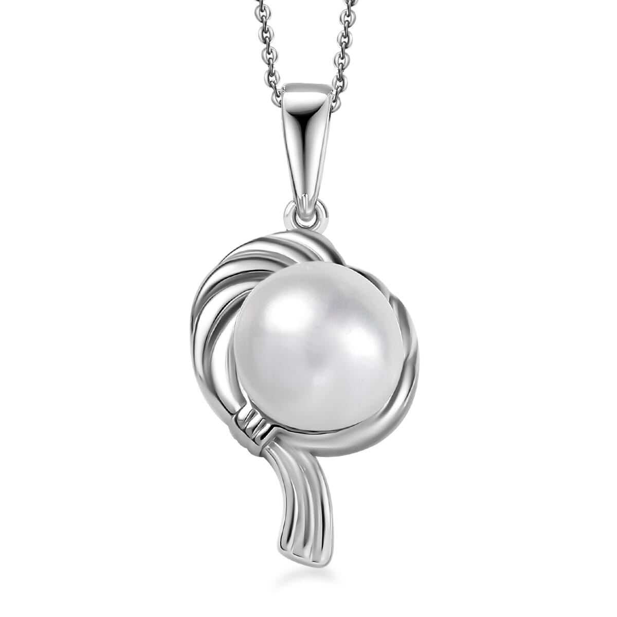 Freshwater Pearl Zodiac Pendant Necklace in Platinum Over Sterling Silver 20 Inches image number 0