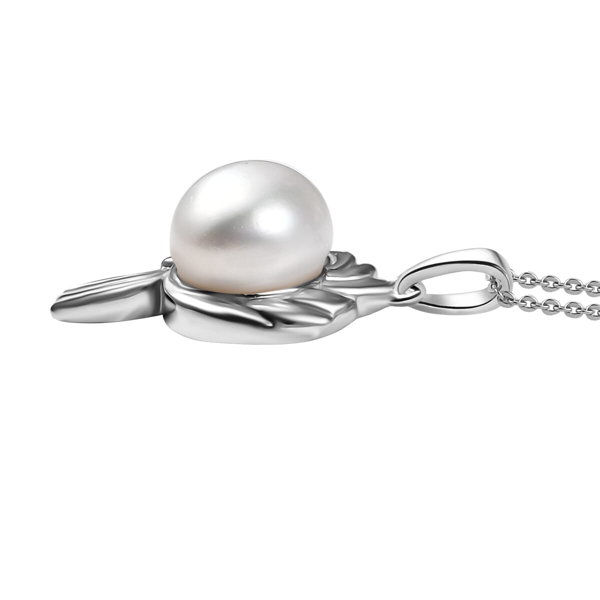 Freshwater Pearl Zodiac Pendant Necklace in Platinum Over Sterling Silver 20 Inches image number 3