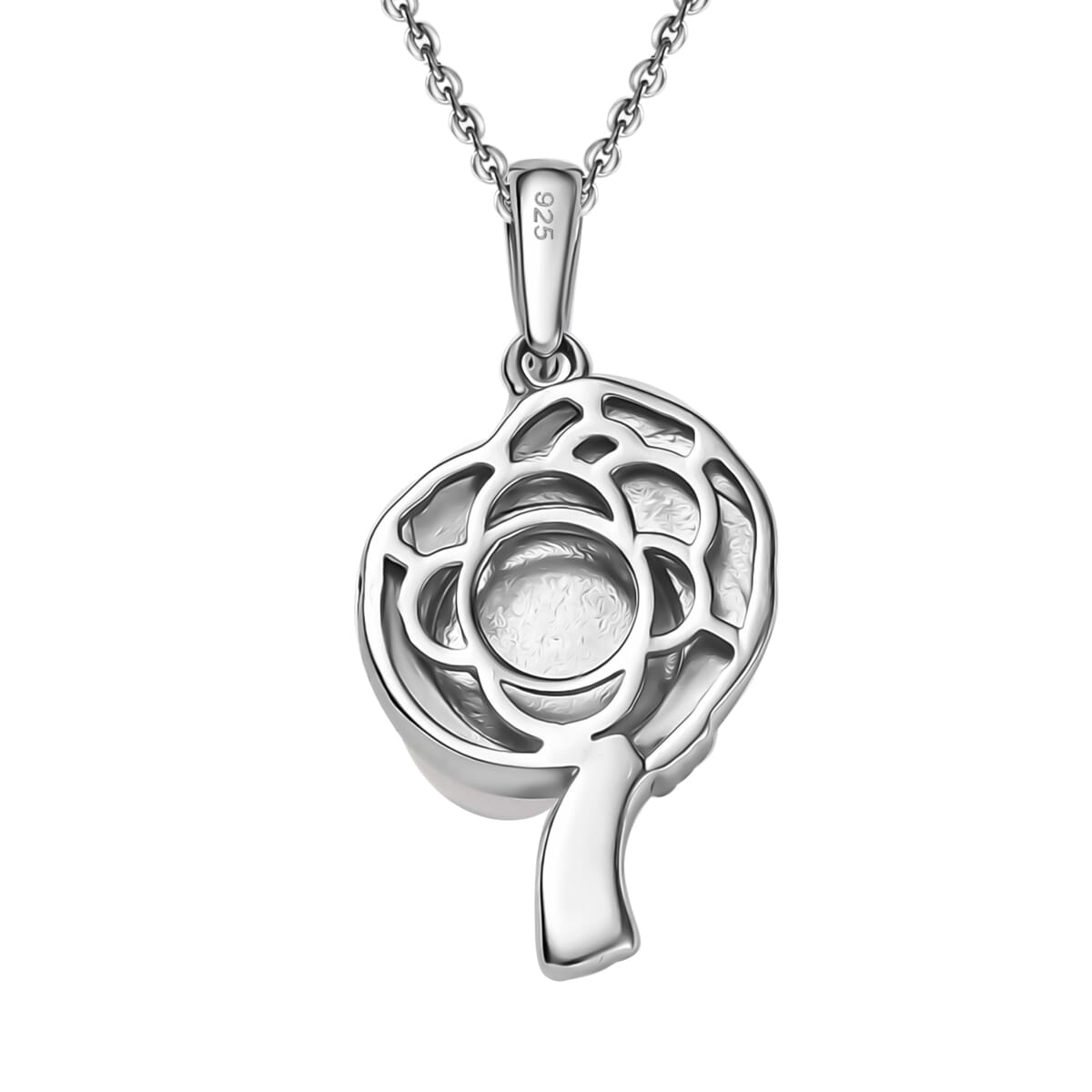 Freshwater Pearl Zodiac Pendant Necklace in Platinum Over Sterling Silver 20 Inches image number 4