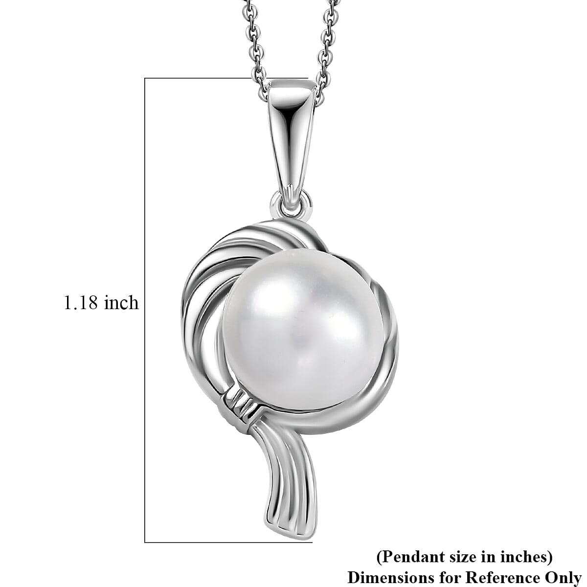 Freshwater Pearl Zodiac Pendant Necklace in Platinum Over Sterling Silver 20 Inches