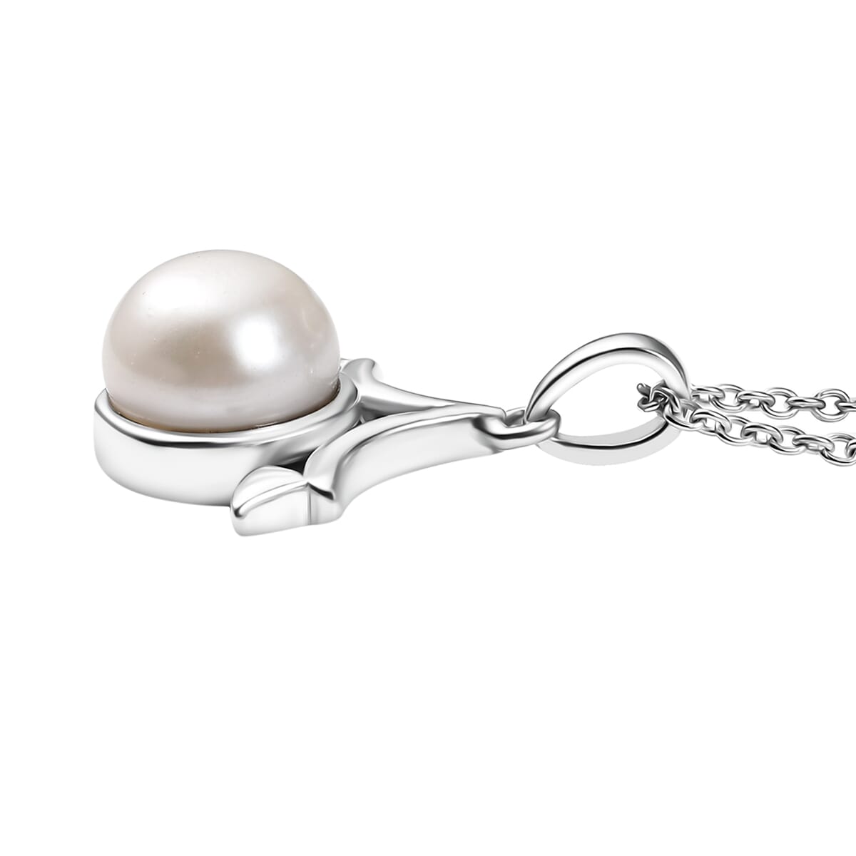 Freshwater Pearl Zodiac Pendant Necklace in Platinum Over Sterling Silver 18 Inches image number 3