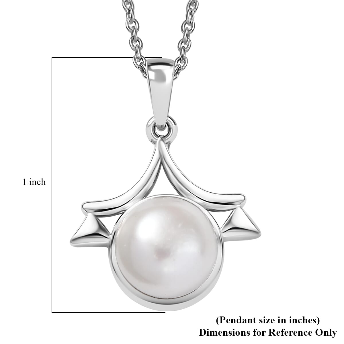 Freshwater Pearl Zodiac Pendant Necklace in Platinum Over Sterling Silver 18 Inches image number 6