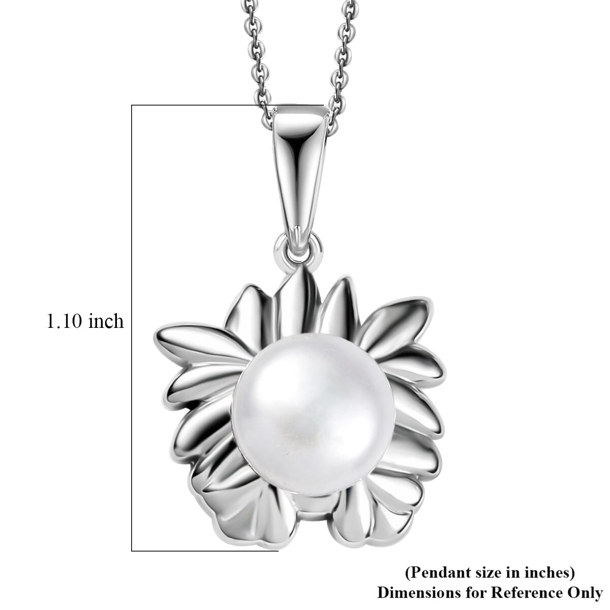 Freshwater Pearl Zodiac Pendant Necklace in Platinum Over Sterling Silver 18 Inches image number 5