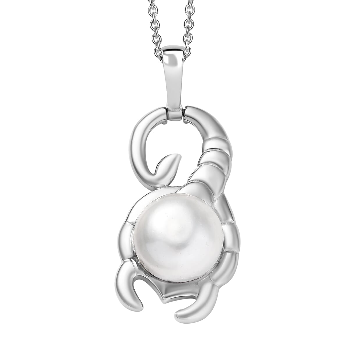 Freshwater Pearl Zodiac Pendant Necklace in Platinum Over Sterling Silver 18 Inches image number 0