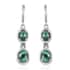 African Malachite Dangle Earrings in Stainless Steel 6.85 ctw image number 0