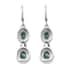 African Malachite Dangle Earrings in Stainless Steel 6.85 ctw image number 3