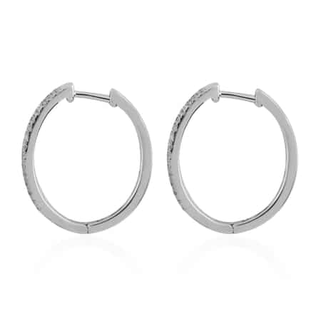 Rhapsody IGI Certified 950 Platinum E-F VS Diamond Hoop Earrings 7.75 Grams 1.00 ctw image number 2