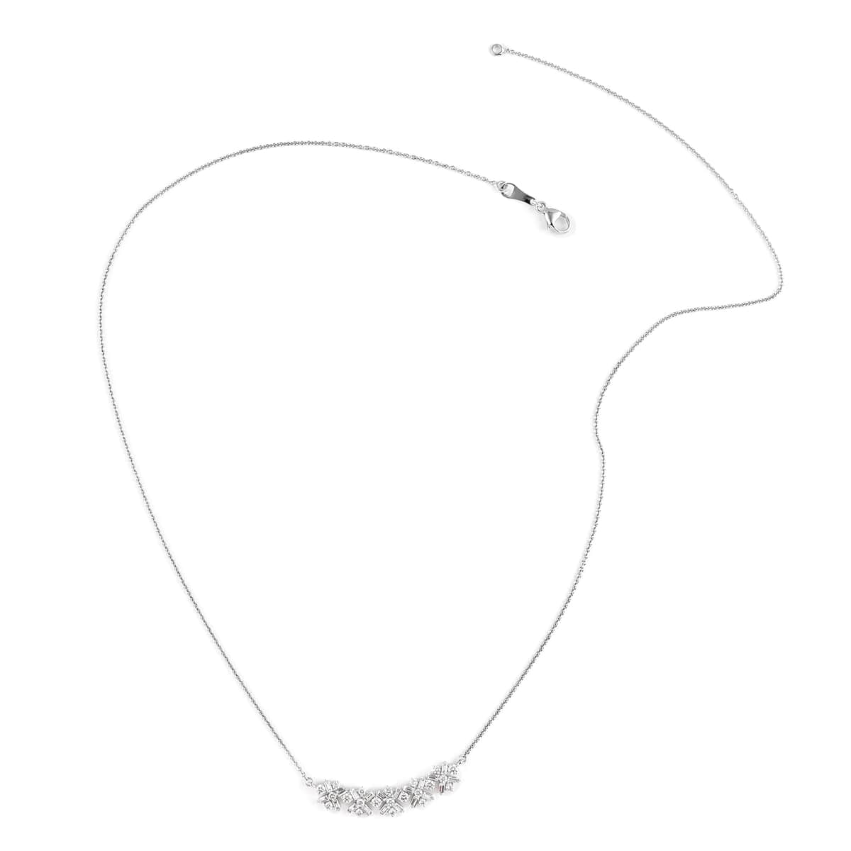 IGI Certified RHAPSODY 950 Platinum E-F VS Diamond Necklace 18 Inches 6 Grams 1.00 ctw image number 1