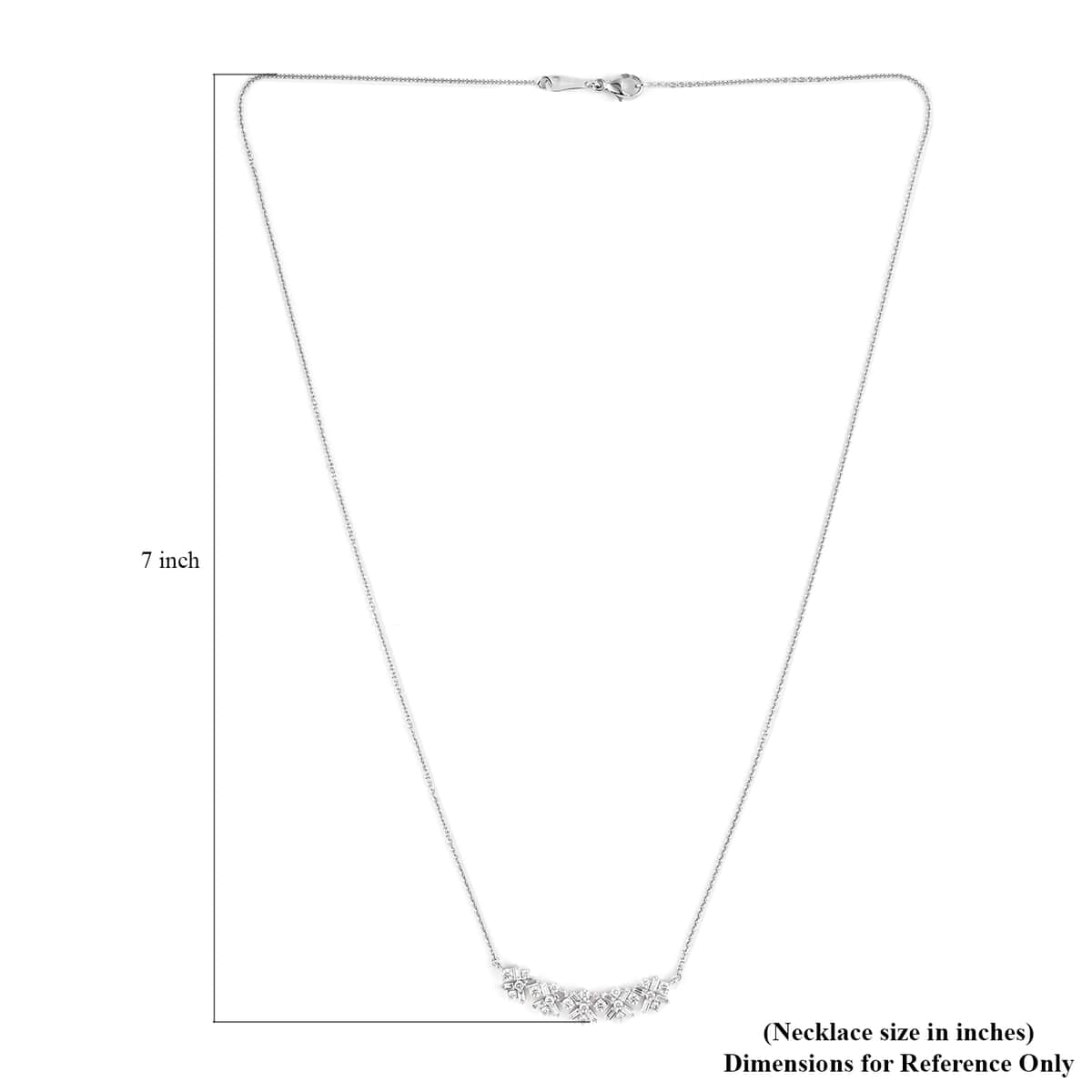 IGI Certified RHAPSODY 950 Platinum E-F VS Diamond Necklace 18 Inches 6 Grams 1.00 ctw image number 3
