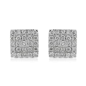 Rhapsody 950 Platinum IGI Certified E-F VS Diamond Stud Earrings 6.85 Grams 1.10 ctw