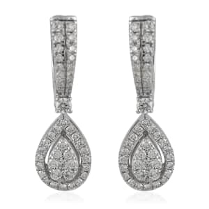 IGI Certified Rhapsody 950 Platinum E-F VS Diamond Dangle Earrings 8 Grams 1.00 ctw