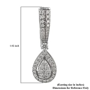 IGI Certified Rhapsody 950 Platinum E-F VS Diamond Dangle Earrings 8 Grams 1.00 ctw