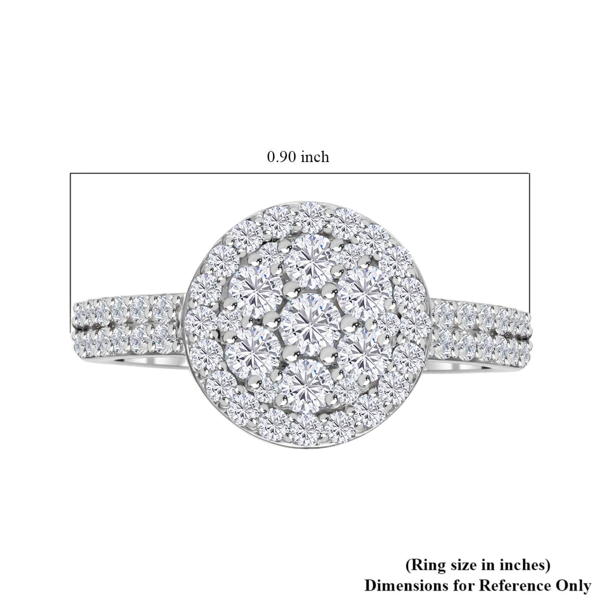 Rhapsody 950 Platinum IGI Certified Diamond Ring (Size 10.0) 5.75 Grams 1.00 ctw image number 6