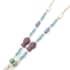 Multi Color Lava, Freshened White and Blue Howlite Beaded Necklace with Fish Charm 28 Inches in Silvertone 211.00 ctw image number 3