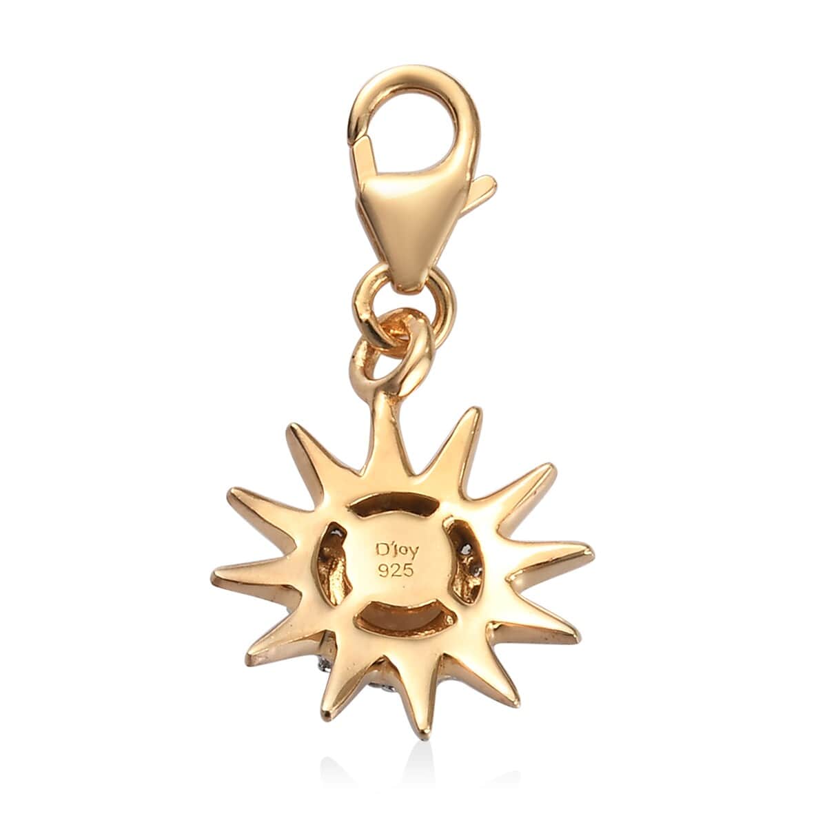 Charmes D'Joy Brazilian Citrine and Zircon Sunburst Charm in Vermeil Yellow Gold Over Sterling Silver 0.60 ctw image number 4
