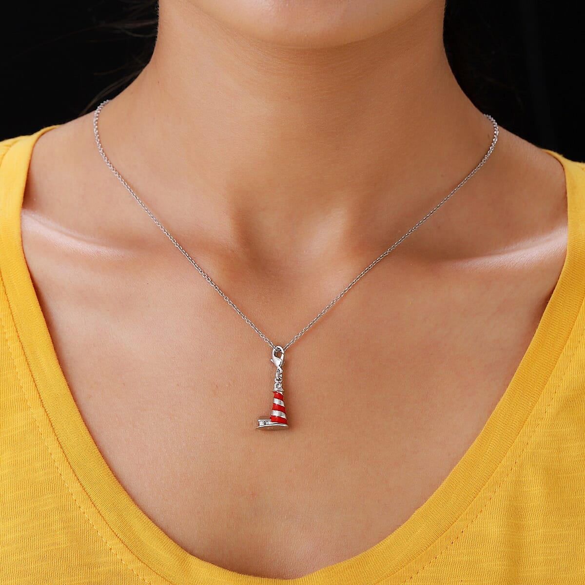 Karis Charmes D'Joy Lighthouse Charm in Platinum Bond image number 2