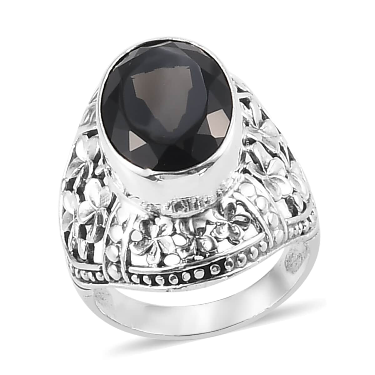 Brazilian Smoky Quartz Ring in Platinum Over Sterling Silver (Size 7.25) 7.50 ctw image number 0