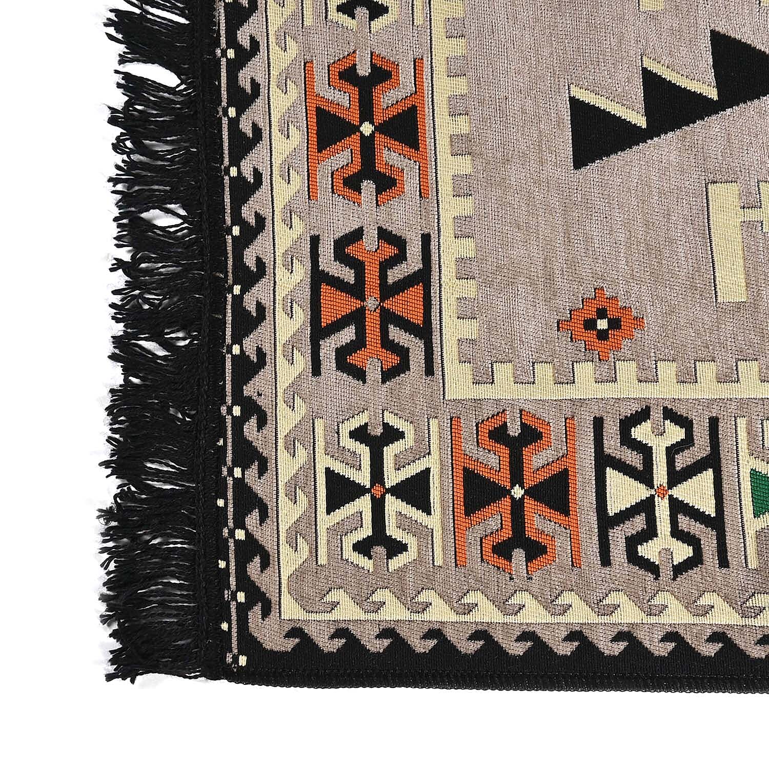 Beige Kilim Rug 30% Polyester, 30% Polypropylene, 40% Cotton, Bedroom Rug, Living Room Rug, Indoor Outdoor Carpet, Carpets for Living Room Bedroom