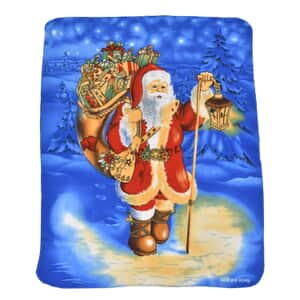 Homesmart Father Christmas Print Pattern Microfiber Fleece Blanket/Throw