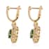 Appraised Iliana 18K Yellow Gold AAA Tsavorite Garnet and G-H SI Diamond Earrings 5.10 Grams 1.75 ctw image number 2