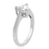 Moissanite Ring in Platinum Over Sterling Silver (Size 9.0) 1.25 ctw image number 3