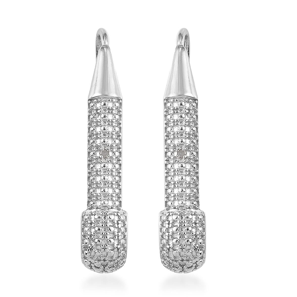 Karis Diamond Accent Fancy Earrings in Platinum Bond