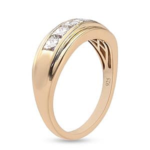 Swarovski Zirconia 2.18 ctw Band Ring in 14K Yellow Gold Over Sterling Silver (Size 11.5)