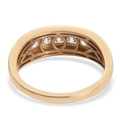 Swarovski Zirconia 2.18 ctw Band Ring in 14K Yellow Gold Over Sterling Silver (Size 11.5)