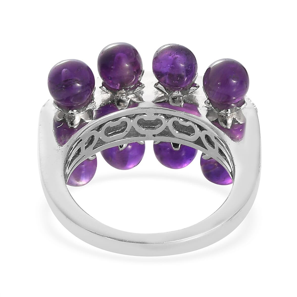 Karis Amethyst Band Ring in Platinum Bond and 18K YG Plated (Size 10.0) 7.50 ctw